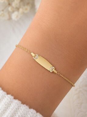 14K Gold Baby ID Bracelet  6 inches